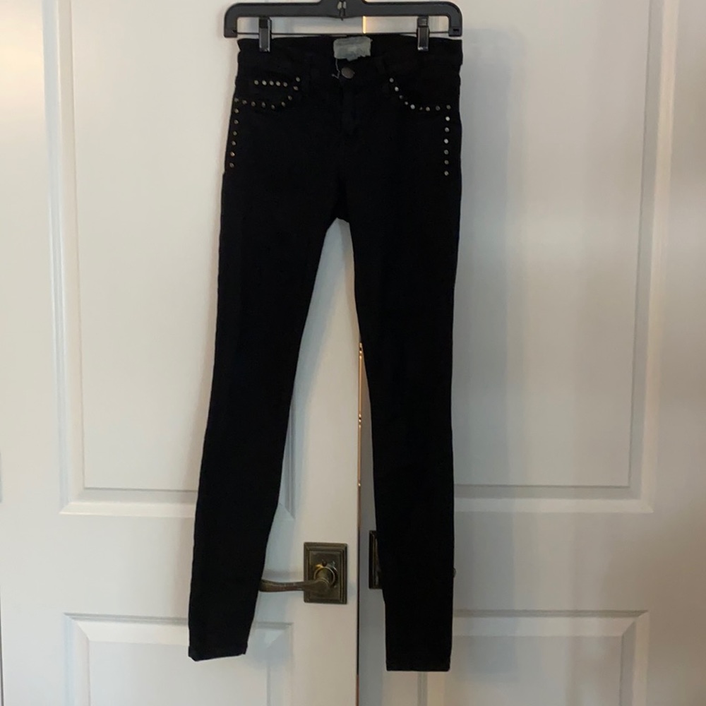 Current Elliot black jeans with studs